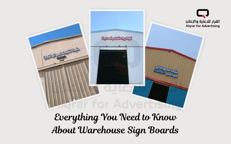 warehouse sign boards