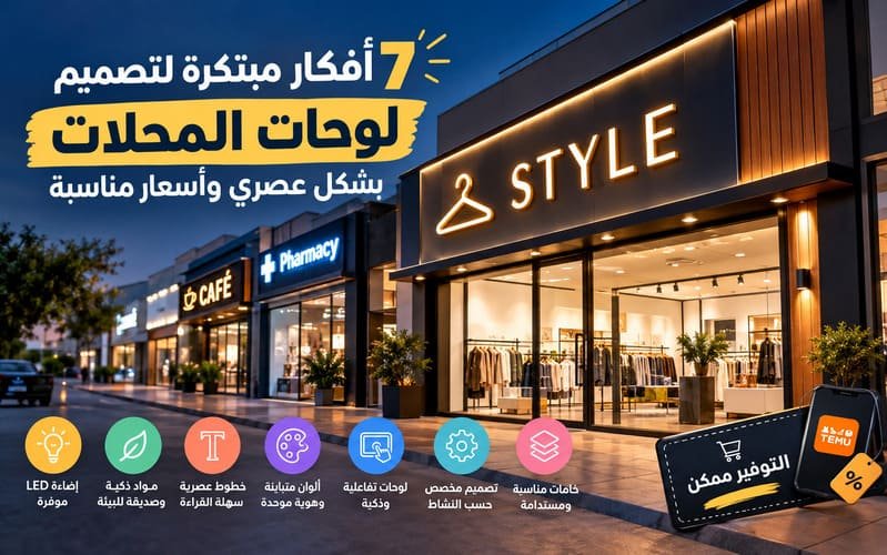 تصميم لوحات المحلات